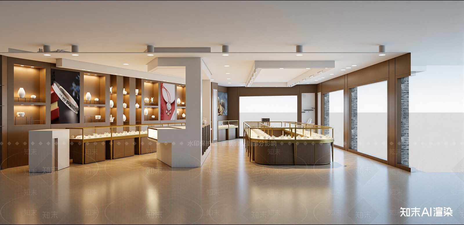 现代珠宝店SU模型草图