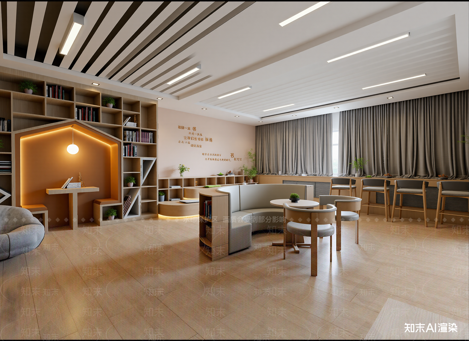 现代书店3D模型下载【ID:1215095790】