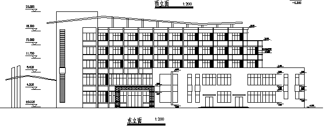 高层某中学综合楼及宿舍方案设计cad施工图下载【ID:151452167】