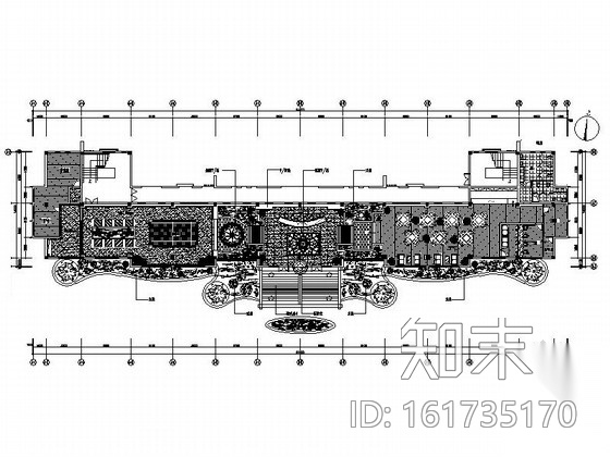 [江苏]某中式风格售楼处室内装修施工图（含方案文本）cad施工图下载【ID:161735170】