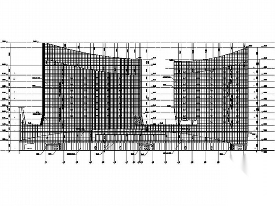 [福建]113米现代风格全球连锁知名酒店建筑施工图（含...cad施工图下载【ID:151512155】