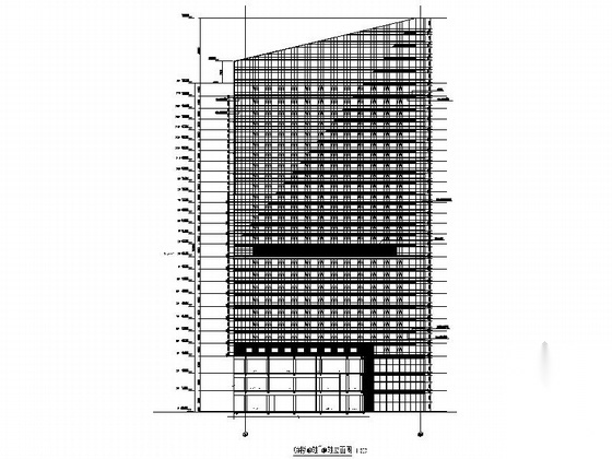 [福建]113米现代风格全球连锁知名酒店建筑施工图（含...cad施工图下载【ID:151512155】