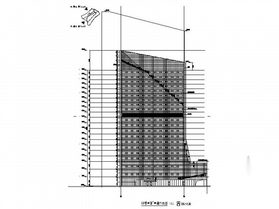 [福建]113米现代风格全球连锁知名酒店建筑施工图（含...cad施工图下载【ID:151512155】