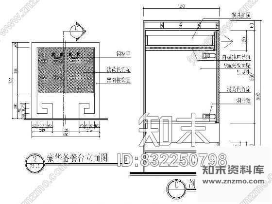 图块/节点豪华备餐台详图cad施工图下载【ID:832250798】