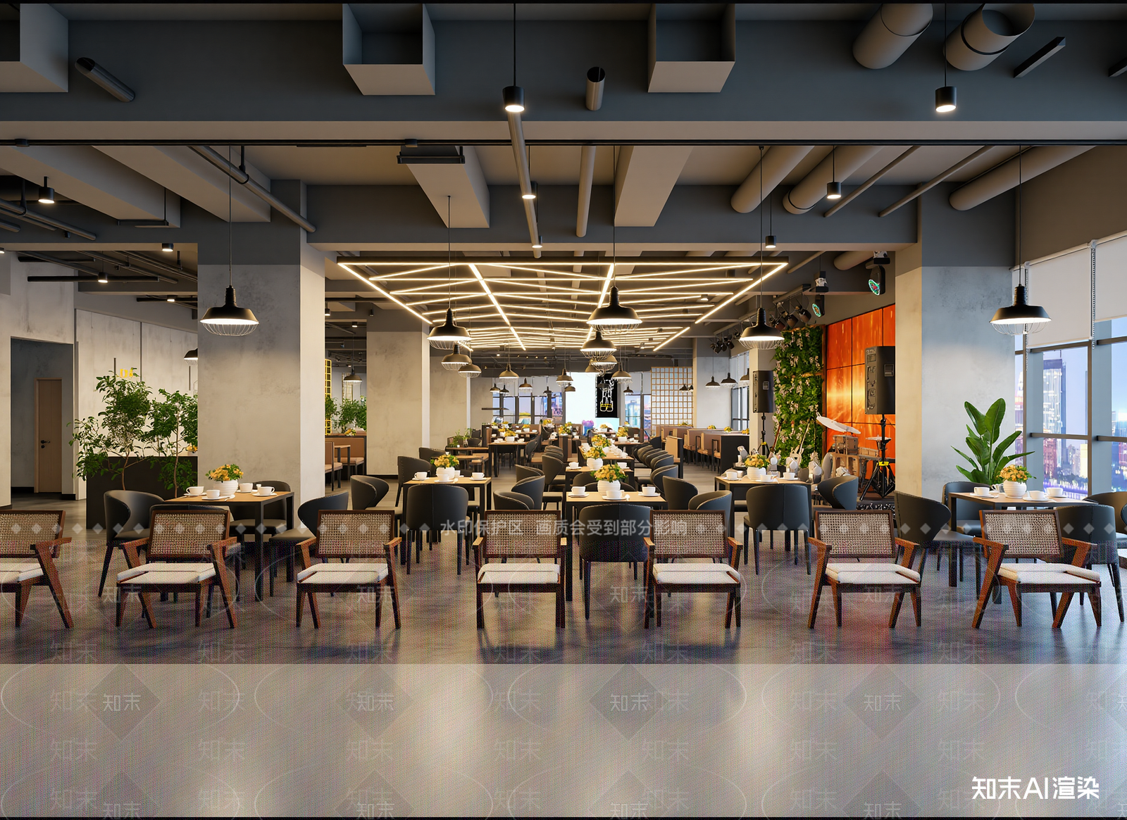 现代咖啡厅3D模型下载【ID:1214986659】