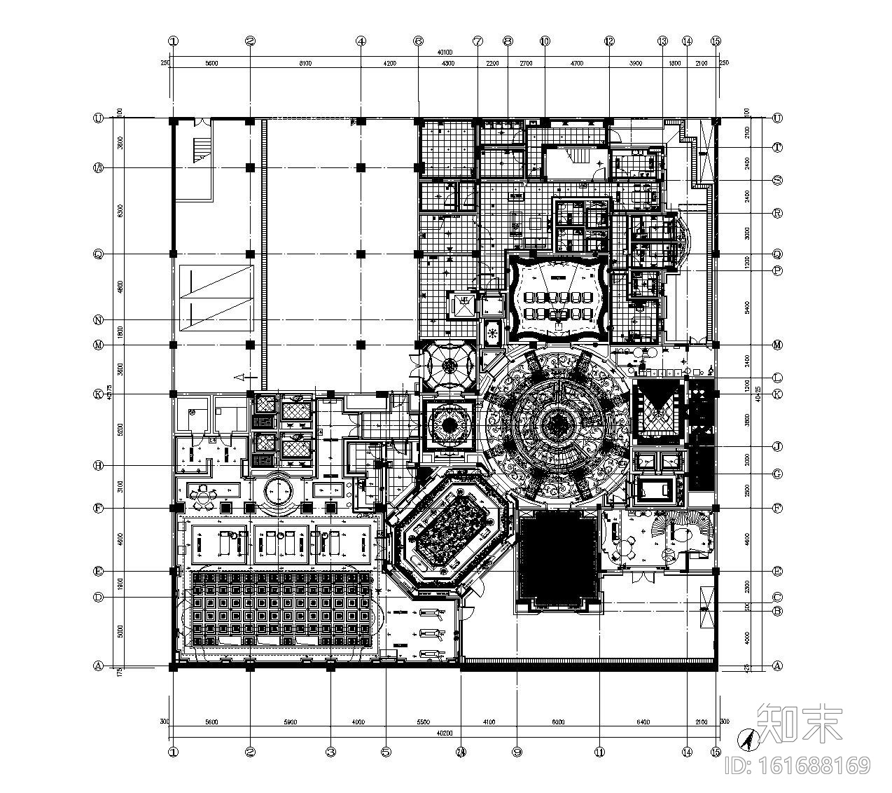 [上海]法式新古典高尔夫别墅样板间装饰施工图（附效果图...施工图下载【ID:161688169】