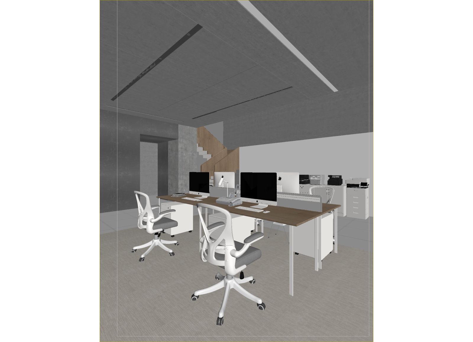 现代办公区3D模型下载【ID:1214748465】