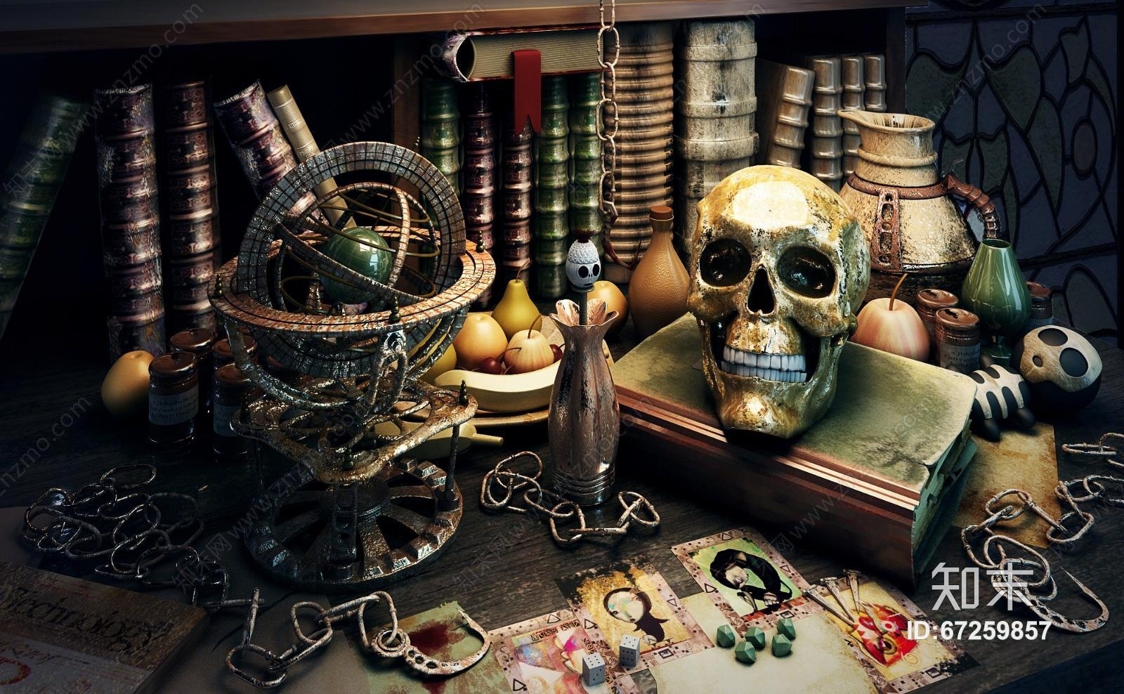 骷髅头3D模型下载【ID:67259857】