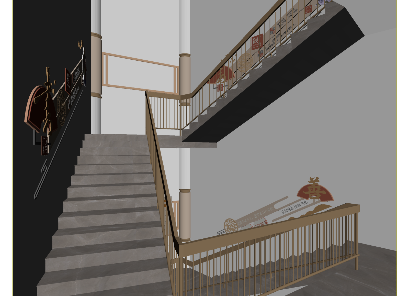 现代党建展厅3D模型下载【ID:1214821186】