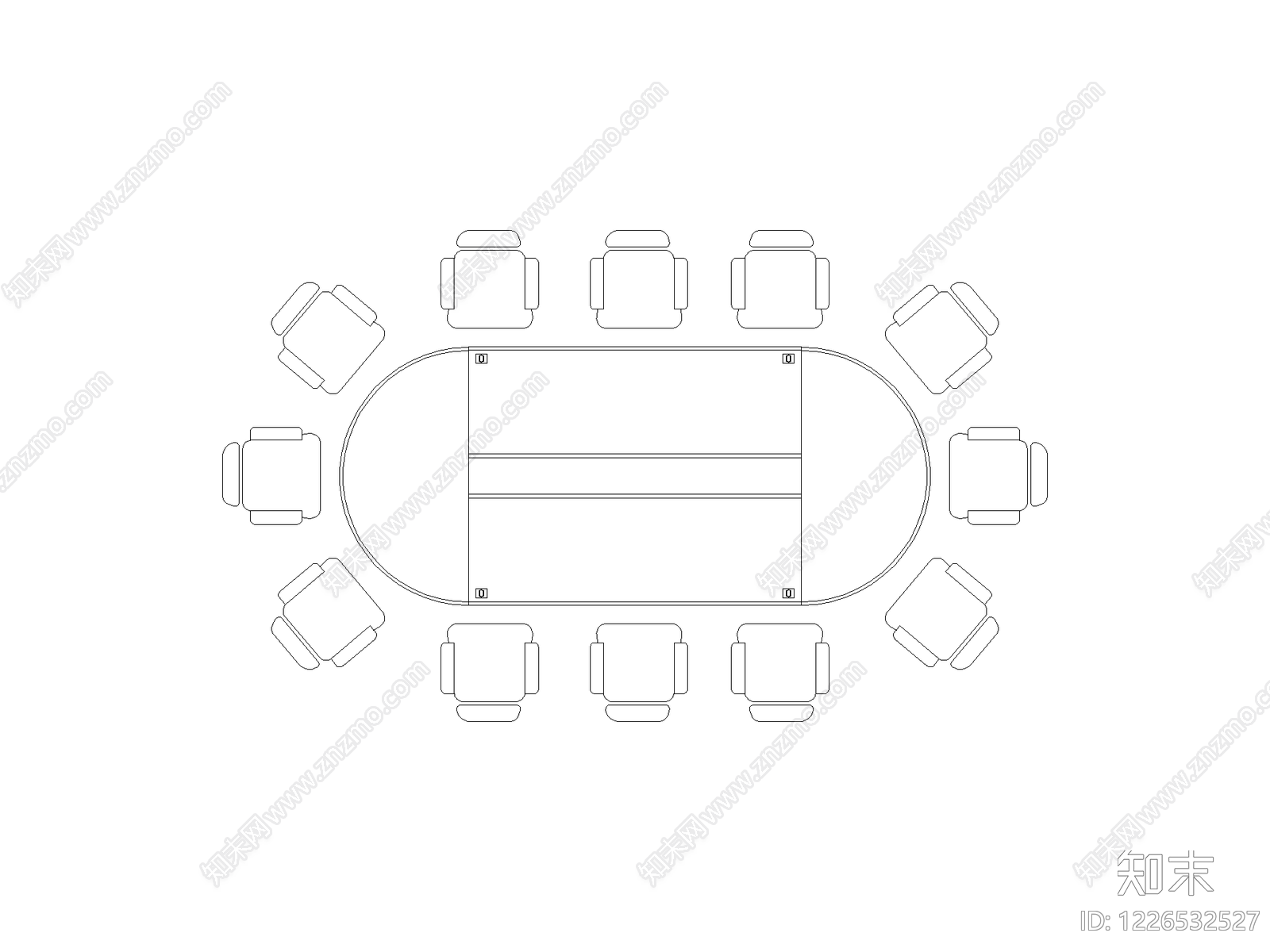 现代桌椅CAD图纸