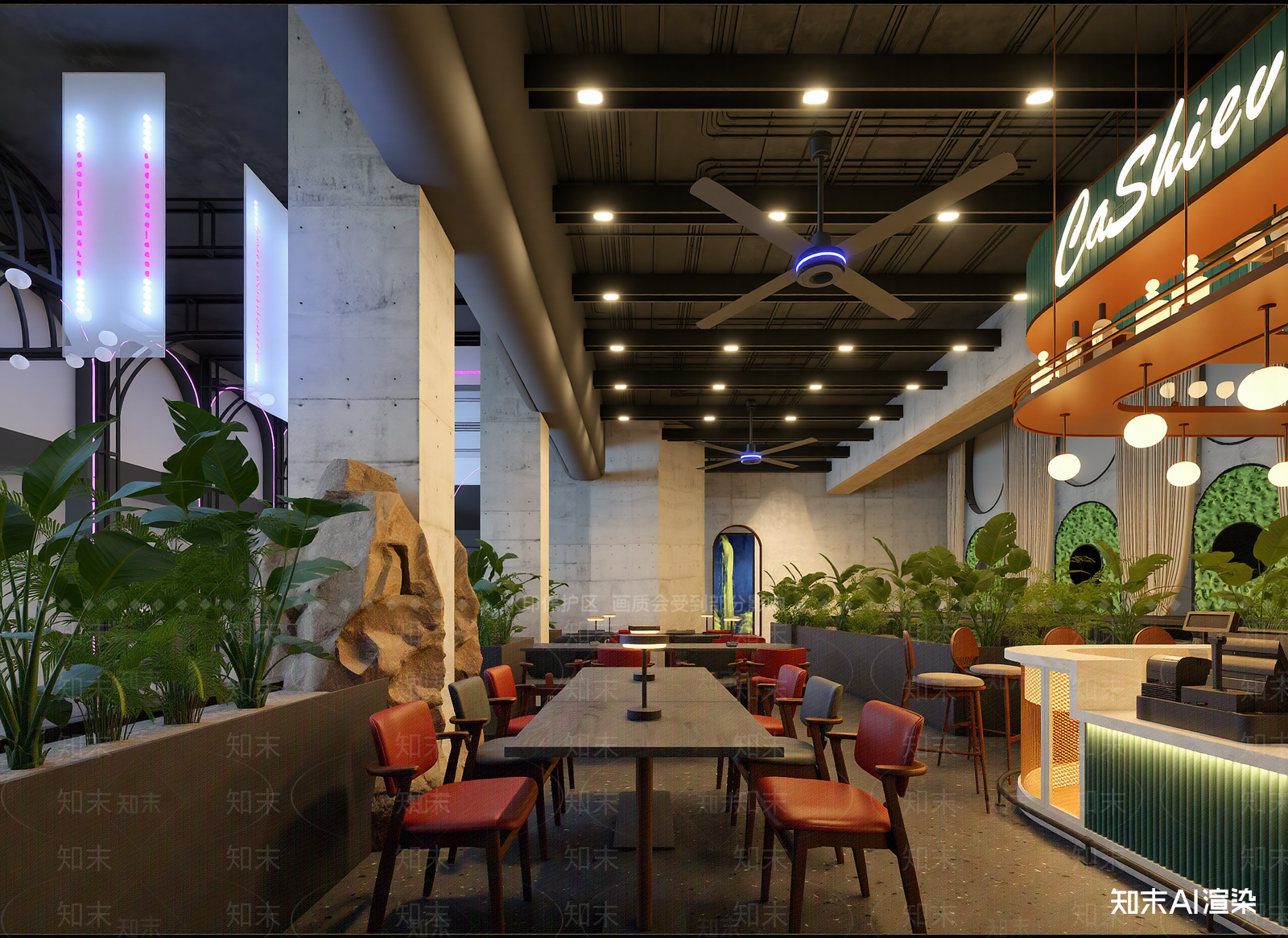 现代咖啡厅3D模型下载【ID:1214433317】