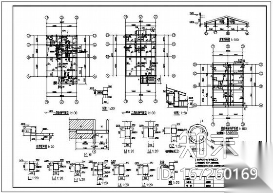 某2层农村自建房砖混结构设计图施工图下载【ID:167260169】