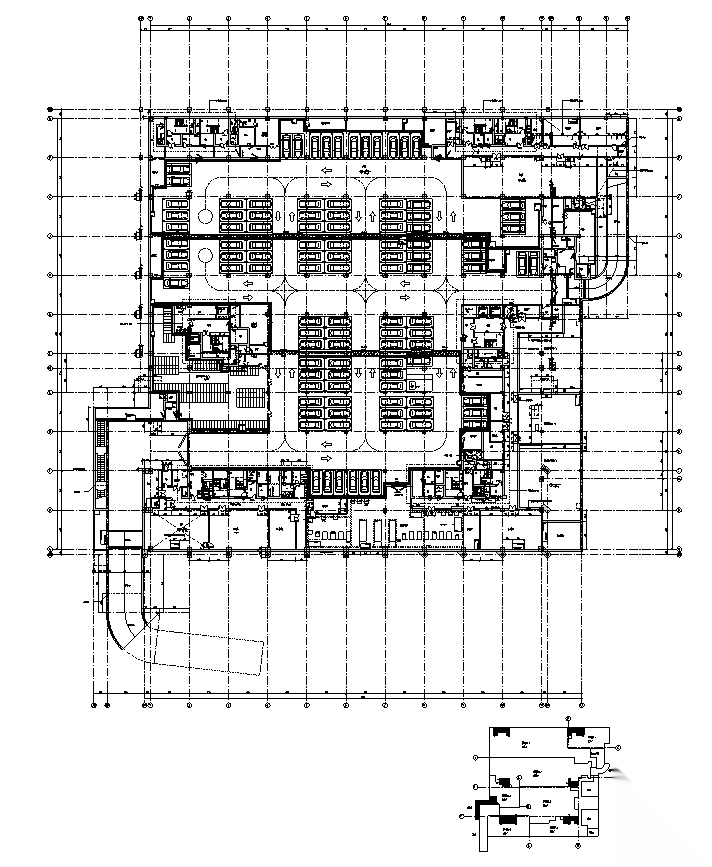 [江苏]六层梯形造型框架结构图书馆建筑施工图(含全专业...cad施工图下载【ID:165625194】