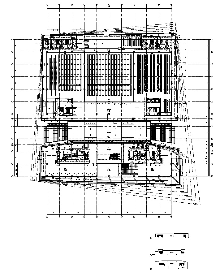 [江苏]六层梯形造型框架结构图书馆建筑施工图(含全专业...cad施工图下载【ID:165625194】