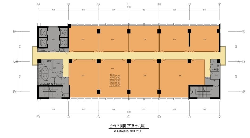 [山西]高层现代风格玻璃面商业建筑设计方案文本cad施工图下载【ID:151644184】