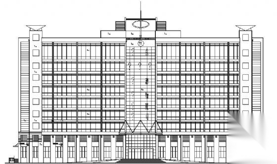 某厂区九层办公楼建筑方案图cad施工图下载【ID:149944177】