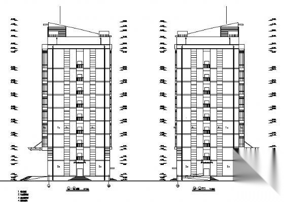 某厂区九层办公楼建筑方案图cad施工图下载【ID:149944177】