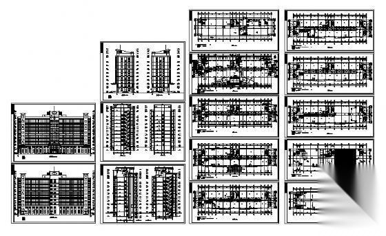 某厂区九层办公楼建筑方案图cad施工图下载【ID:149944177】
