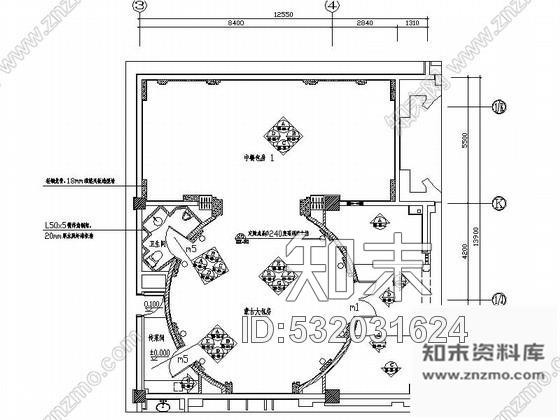 施工图吉林豪华典雅五星级酒店蒙古包间装修施工图含效果施工图下载【ID:532031624】