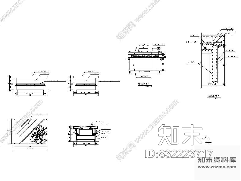 图块/节点包间茶几详图cad施工图下载【ID:832223717】