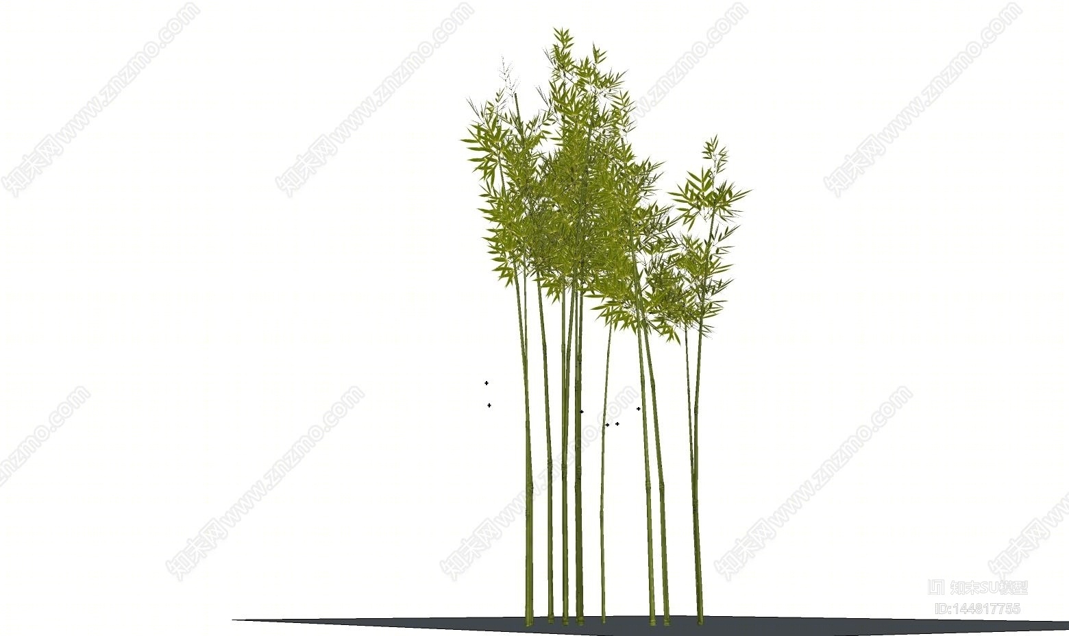 中式景观植物SU模型下载【ID:144817755】