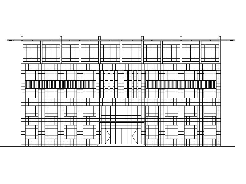 [宁夏]多层钢结构现代办公楼建筑施工图施工图下载【ID:165747114】