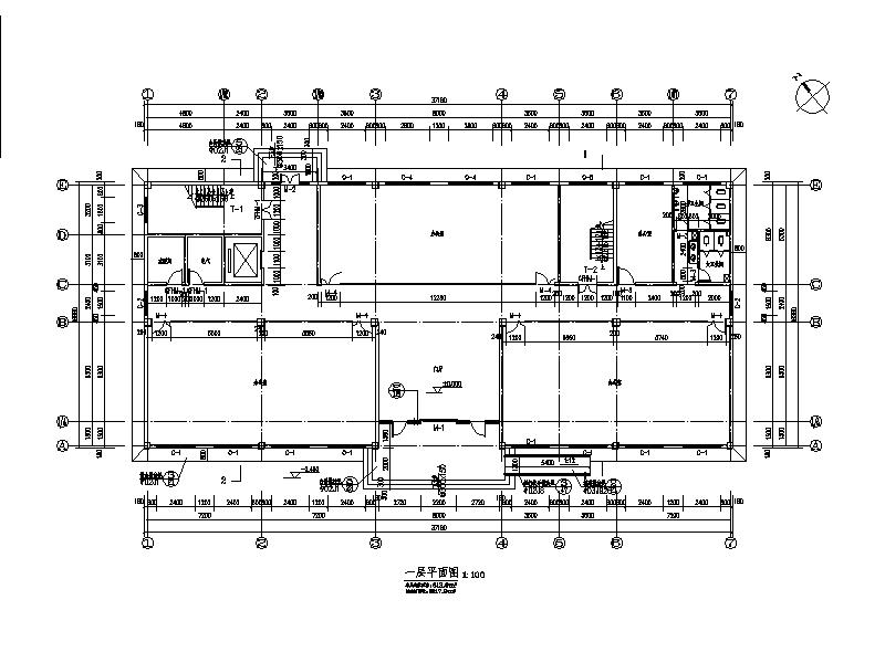 [宁夏]多层钢结构现代办公楼建筑施工图施工图下载【ID:165747114】