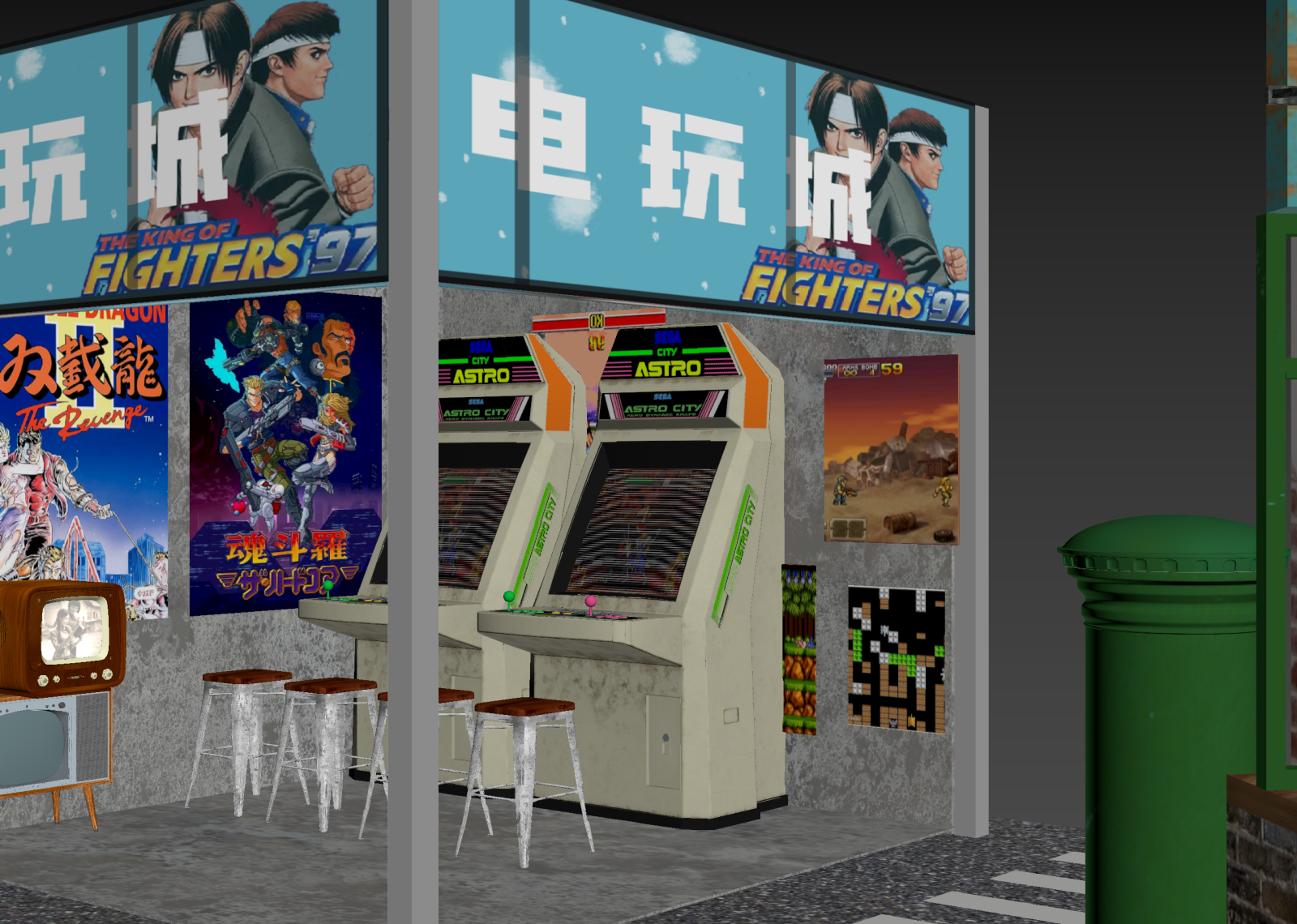 复古科技展厅3D模型下载【ID:1215161018】
