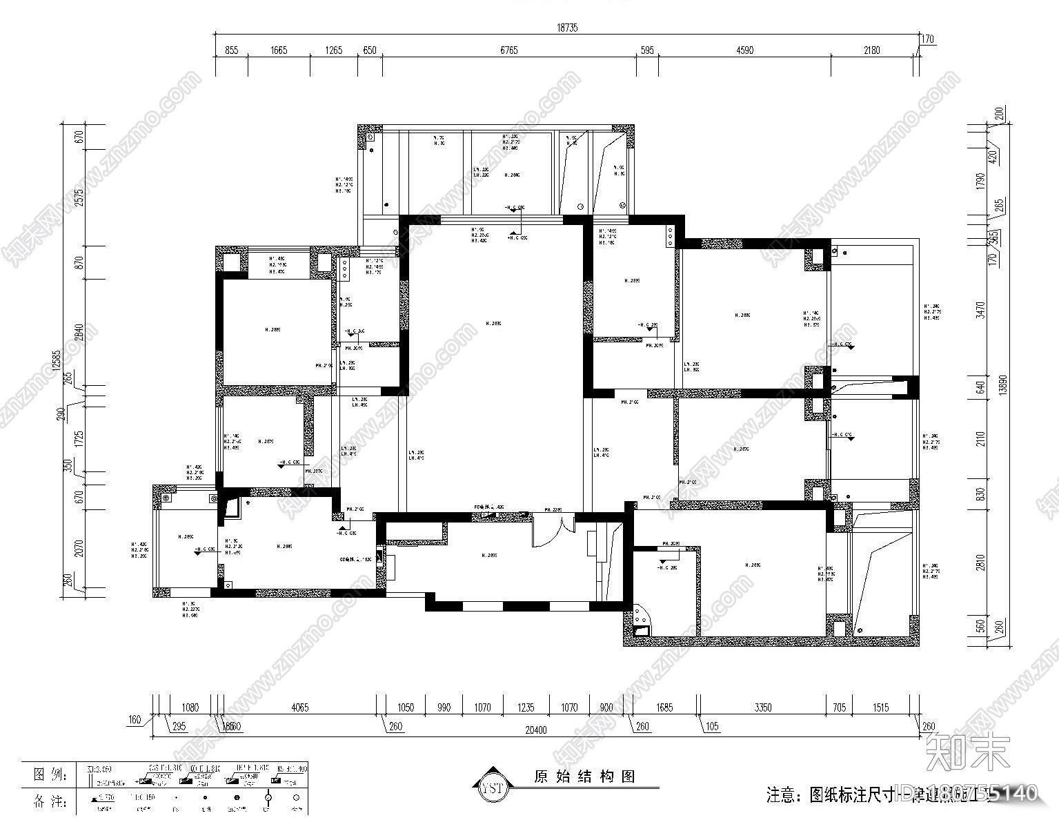 [浙江]知名地产·城市果岭样板房施工图设计施工图下载【ID:180755140】