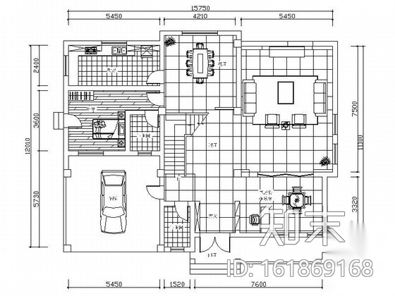 某现代中式设计三层别墅装修图（含效果预算）cad施工图下载【ID:161869168】