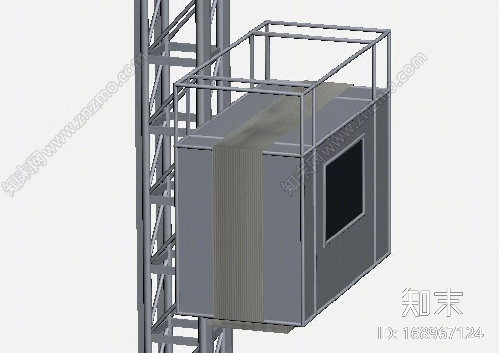 施工电梯工地电梯工业电梯3D模型下载【ID:168967124】