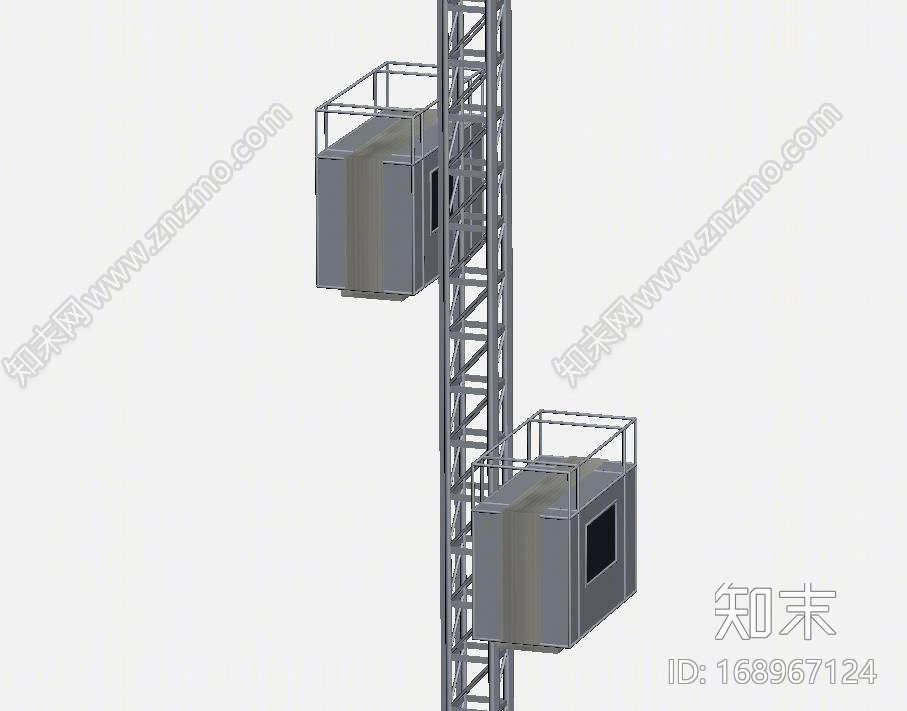 施工电梯工地电梯工业电梯3D模型下载【ID:168967124】