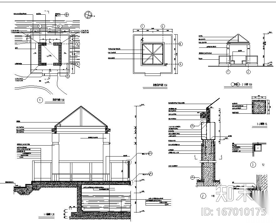 宁波江东南路沿江绿地公园全套施工图.rarcad施工图下载【ID:167010175】