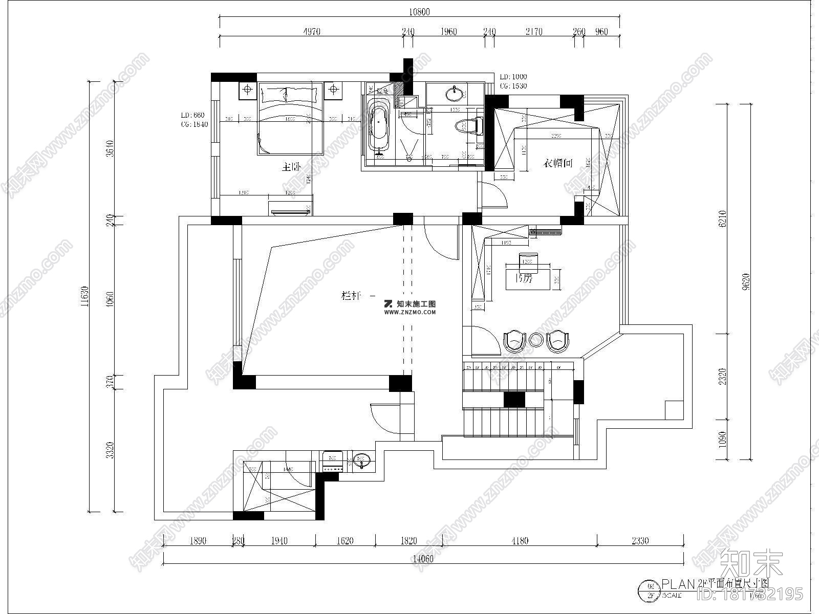 北欧别墅两层200㎡施工图CAD图纸dwg文件分享施工图下载【ID:181732195】