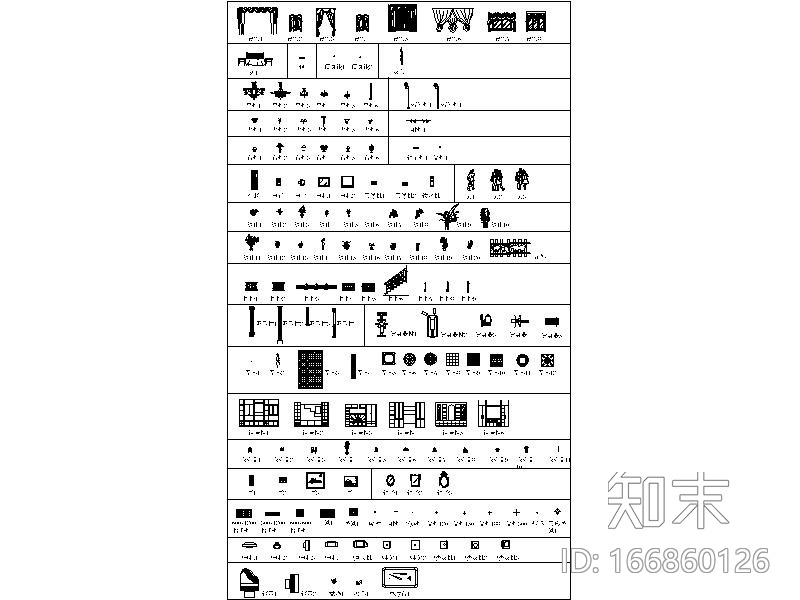 CAD建筑材质总图cad施工图下载【ID:166860126】