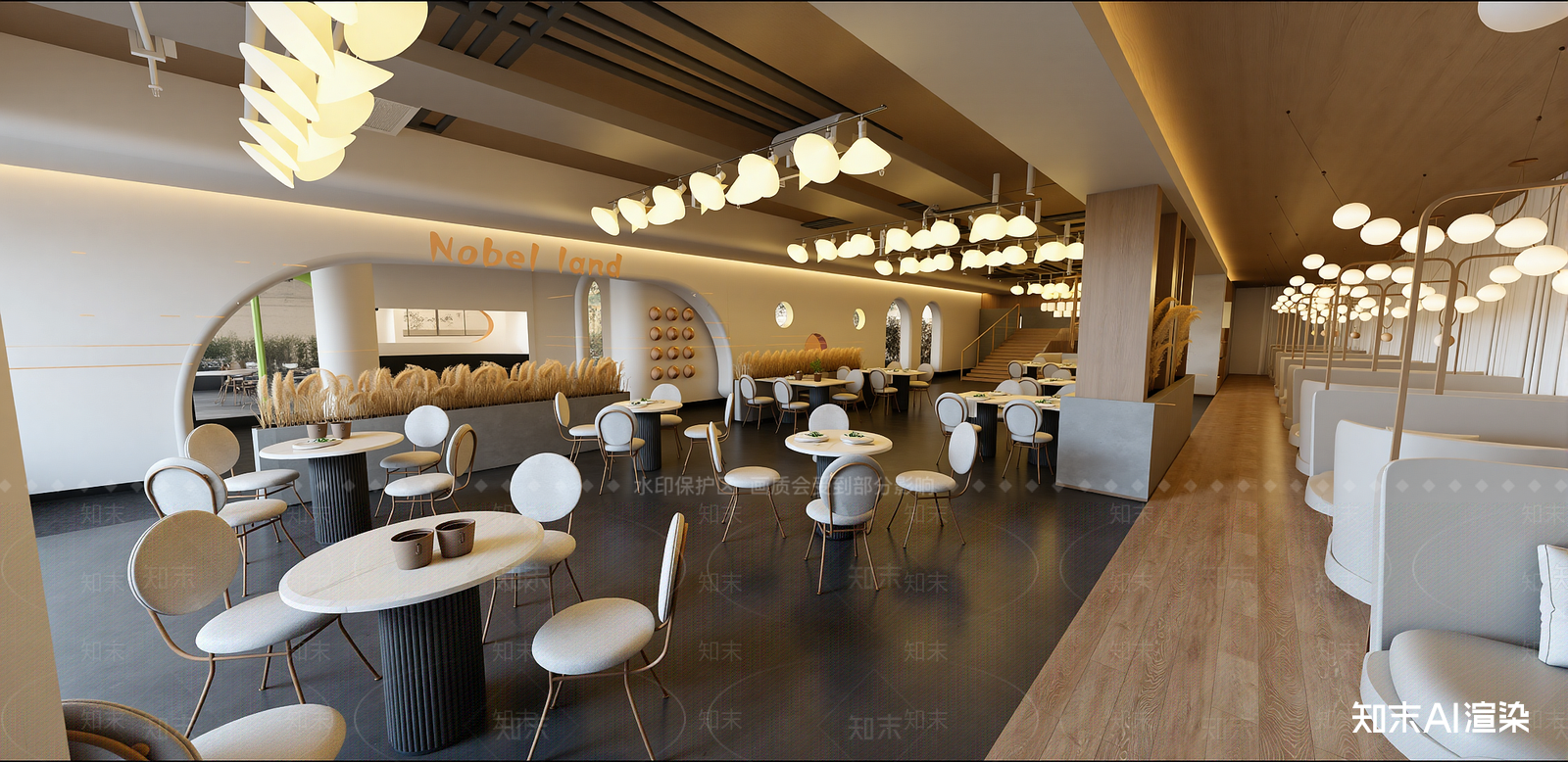 奶油咖啡厅SU模型下载【ID:1216028049】
