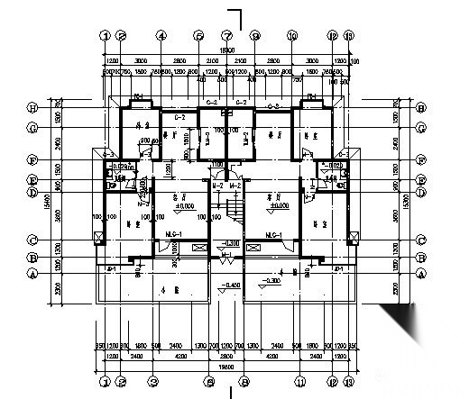 某三层小型住宅楼建筑方案图cad施工图下载【ID:149844169】