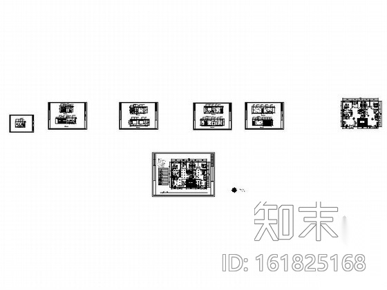 某办公室内装修图（含效果）cad施工图下载【ID:161825168】