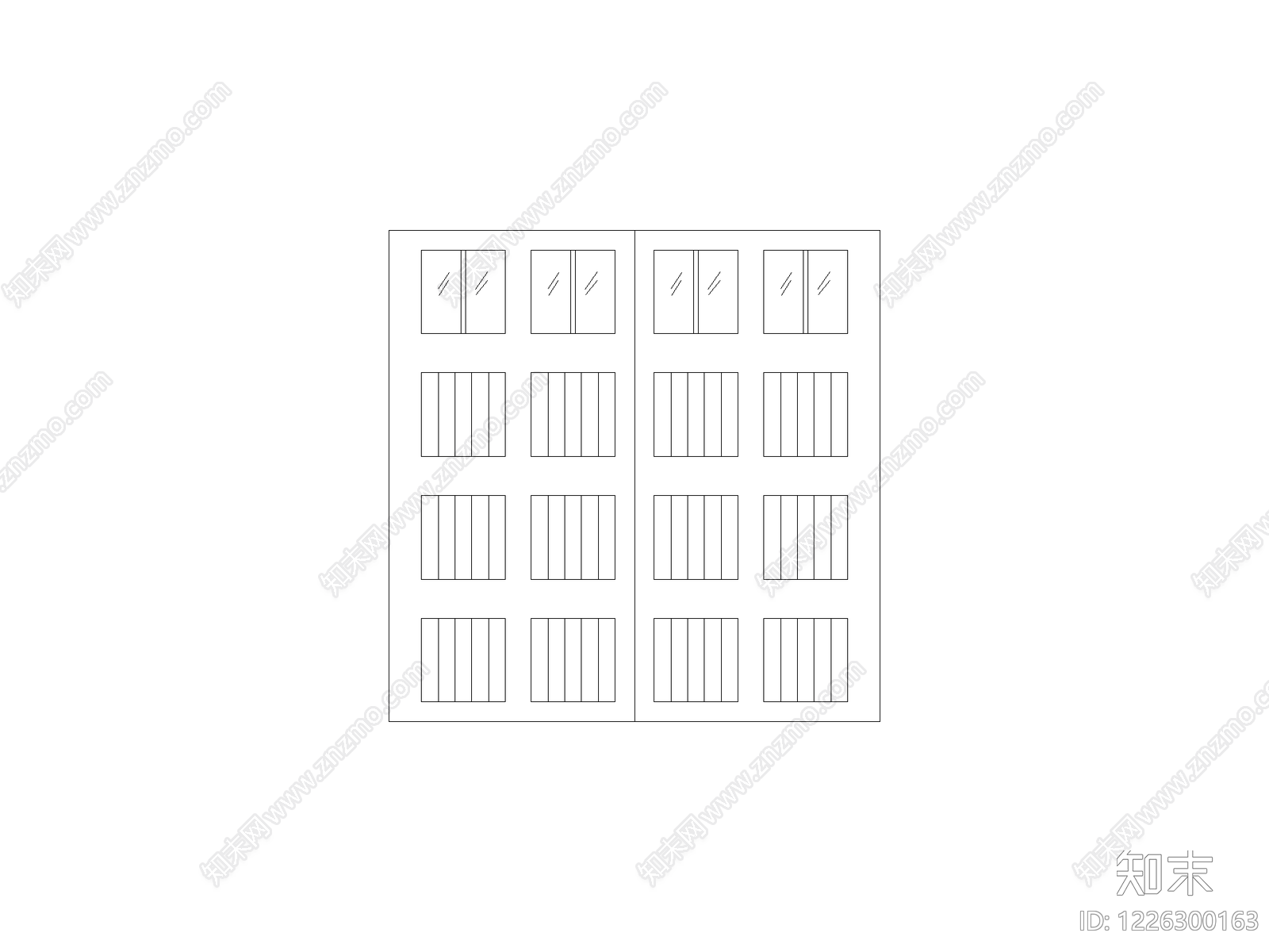 外窗系统cad施工图下载【ID:1226300163】