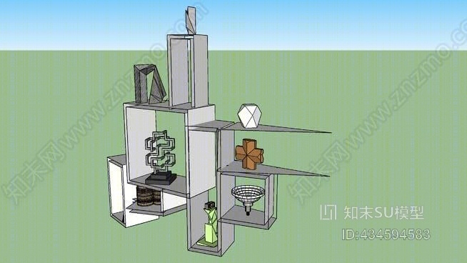 货架显示_SU模型下载【ID:434594583】