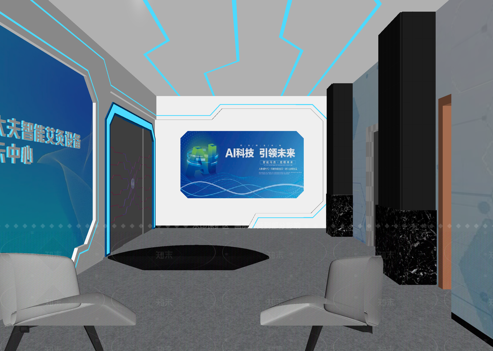 现代科技展厅3D模型下载【ID:1214948962】