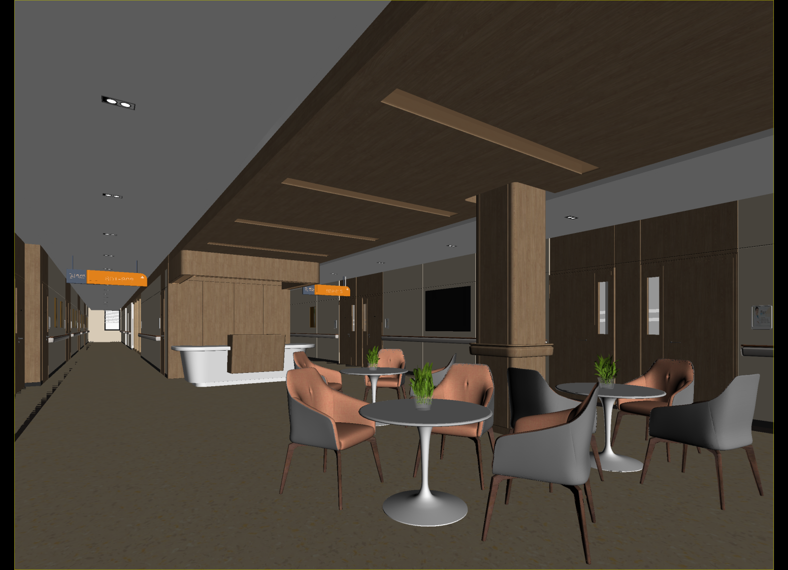 现代办公大厅3D模型下载【ID:1214430357】