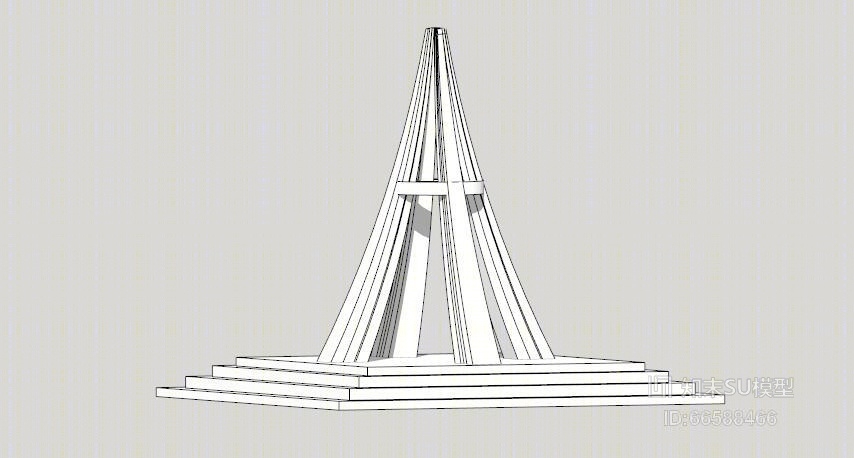 景观雕塑SU模型下载【ID:66588466】