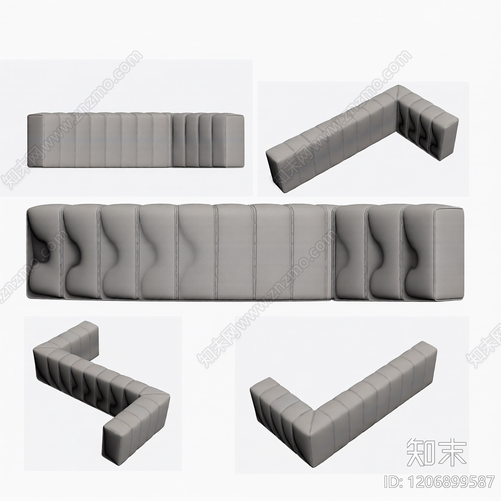 模块化沙发组件3D模型下载【ID:1206899587】
