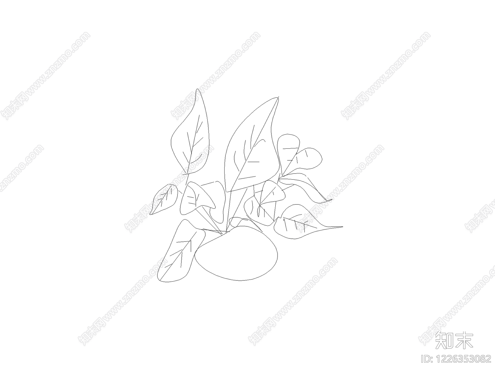 现代绿植CAD图纸