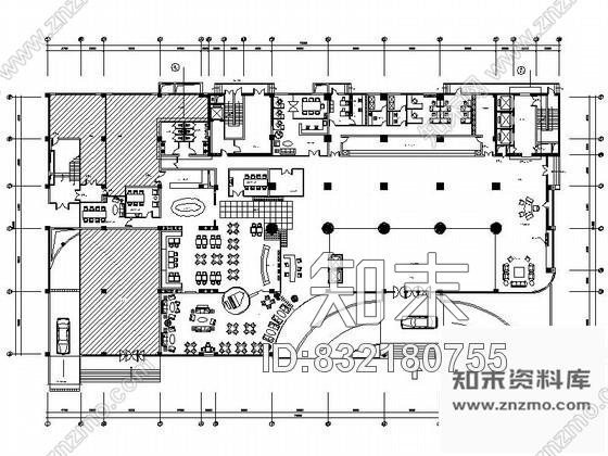 某酒店大堂平面图施工图下载【ID:832180755】