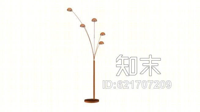 34755地板灯五指库珀SU模型下载【ID:621707209】