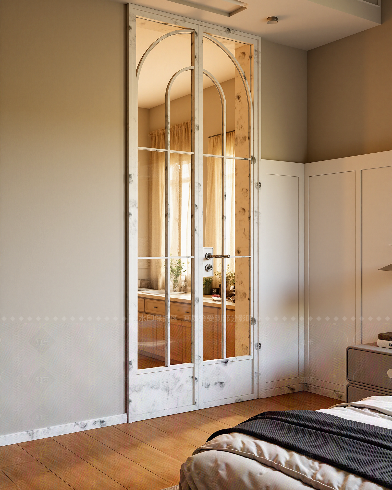 美式酒店客房3D模型下载【ID:1214956051】