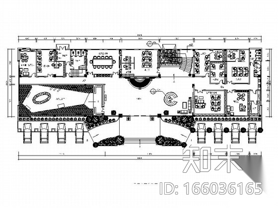 [佛山]简约大气办公楼室内精装修CAD施工图施工图下载【ID:166036165】