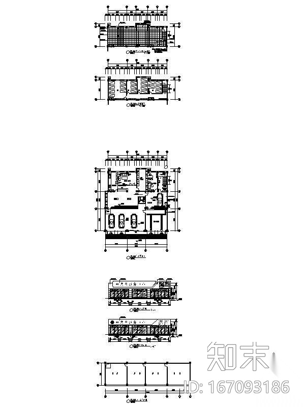 汽车服务中心平面图cad施工图下载【ID:167093186】